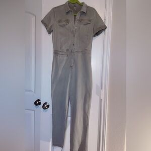 YSB Olive Green Denim Jumpsuit